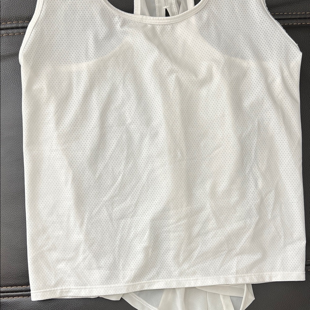 White Fabletics Racerback Tank Top - Picture 2 of 4